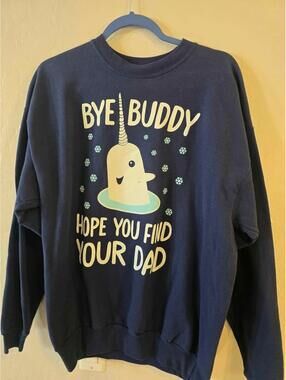 Elf Mr. Narwhal Sweatshirt Men's Size Large